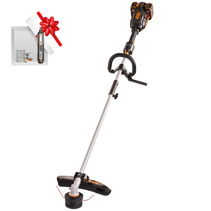 Триммер WORX NITRO WG186E.1 40V бесщеточный аккумуляторный, с 2хАКБ на 4 А*ч и ЗУ